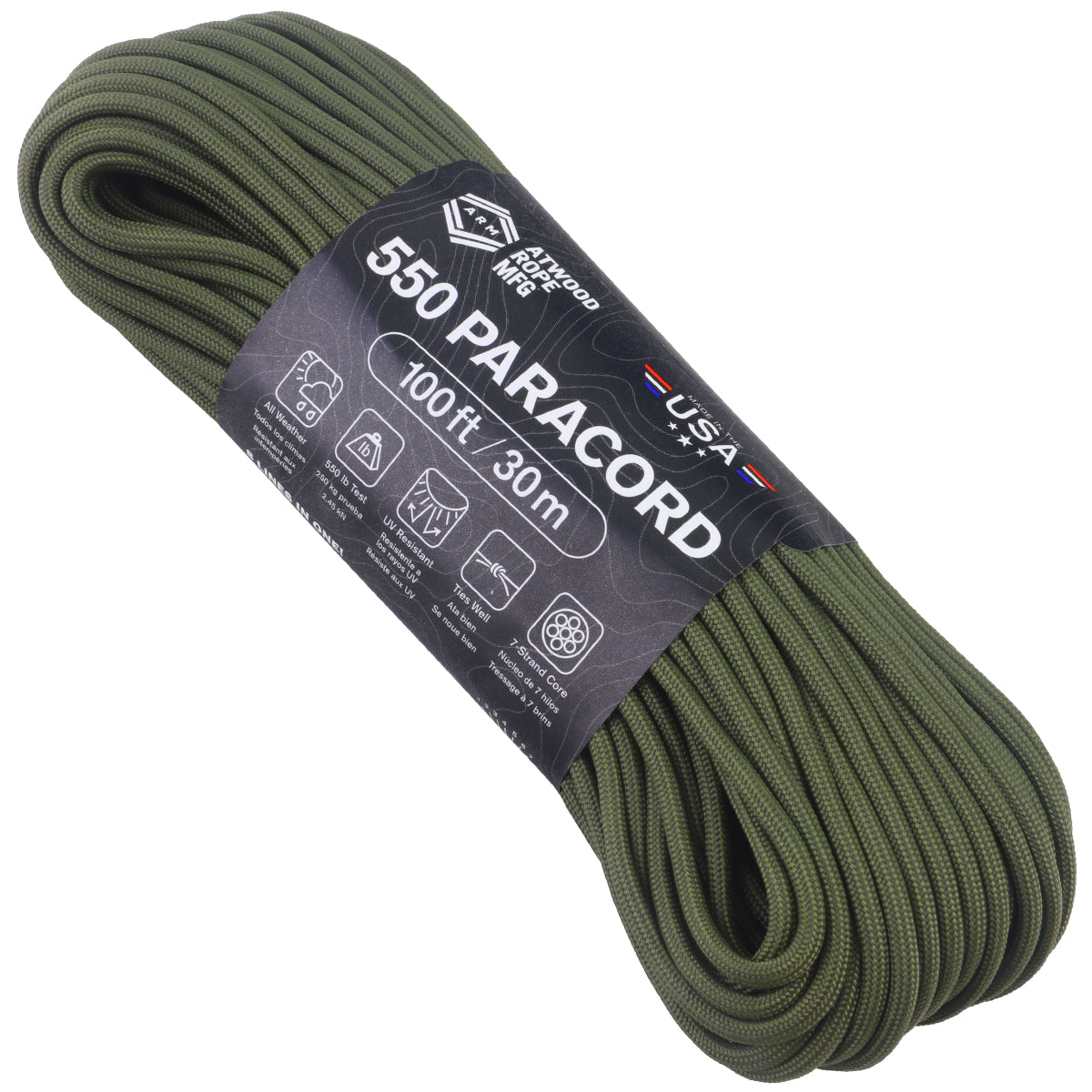 550 Paracord, 100 ft, Solid Color – The Supply Sergeant