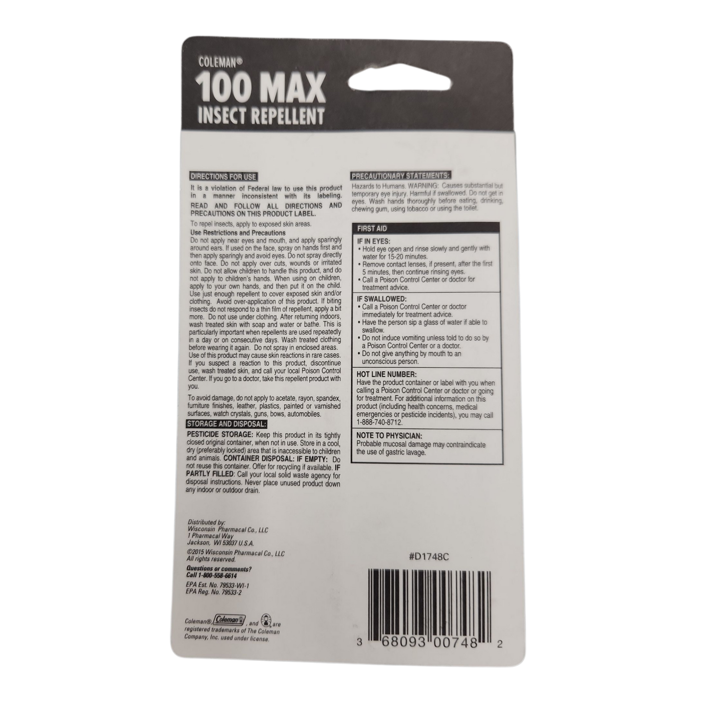 100 Max Insect Repellent