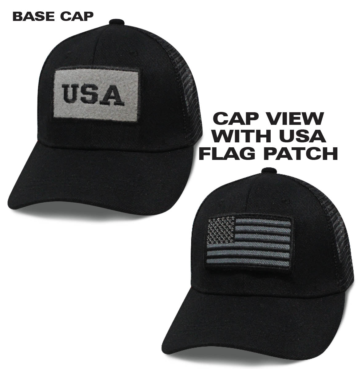 'USA' Cap with U.S. Flag Patch