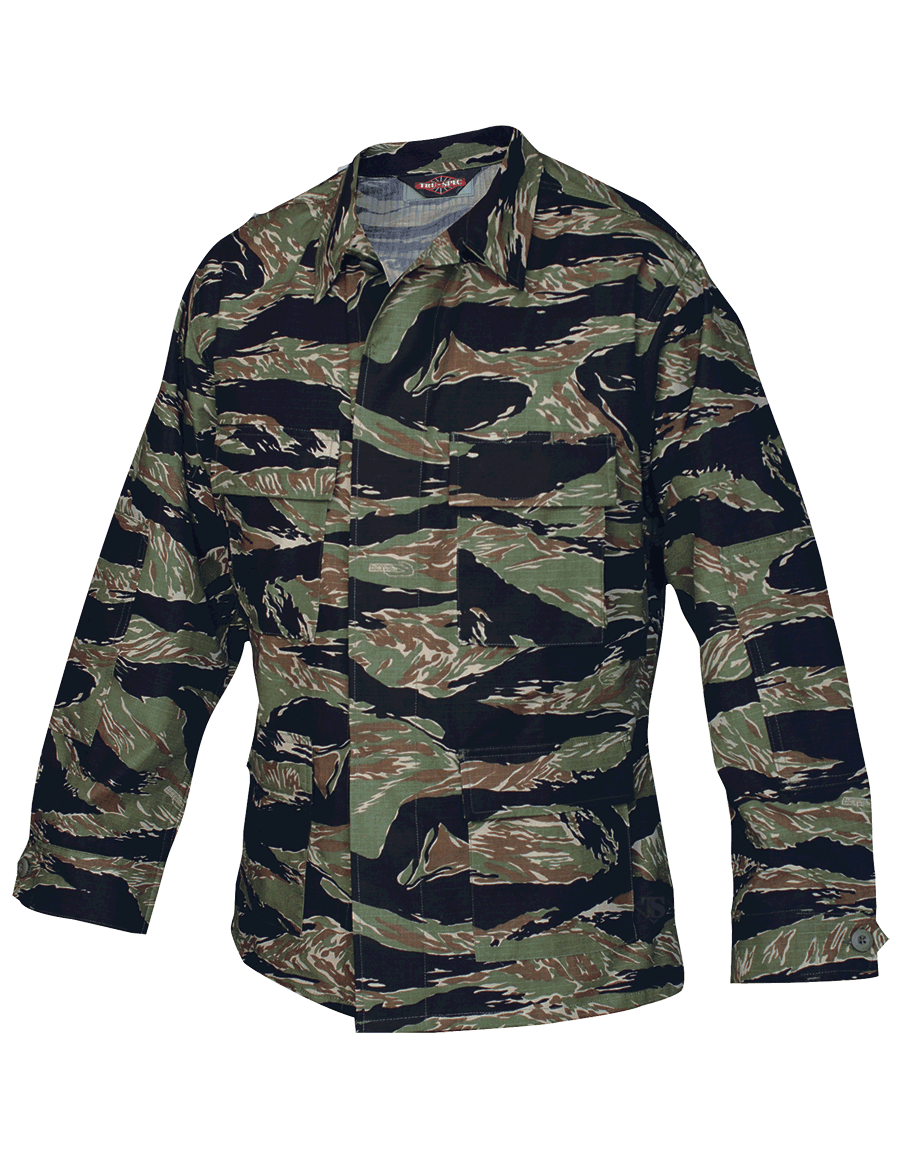 Camo BDU Top, 100% Cotton Rip-Stop