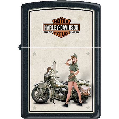 'Harley Davidson' U.S. Army Pinup Lighter