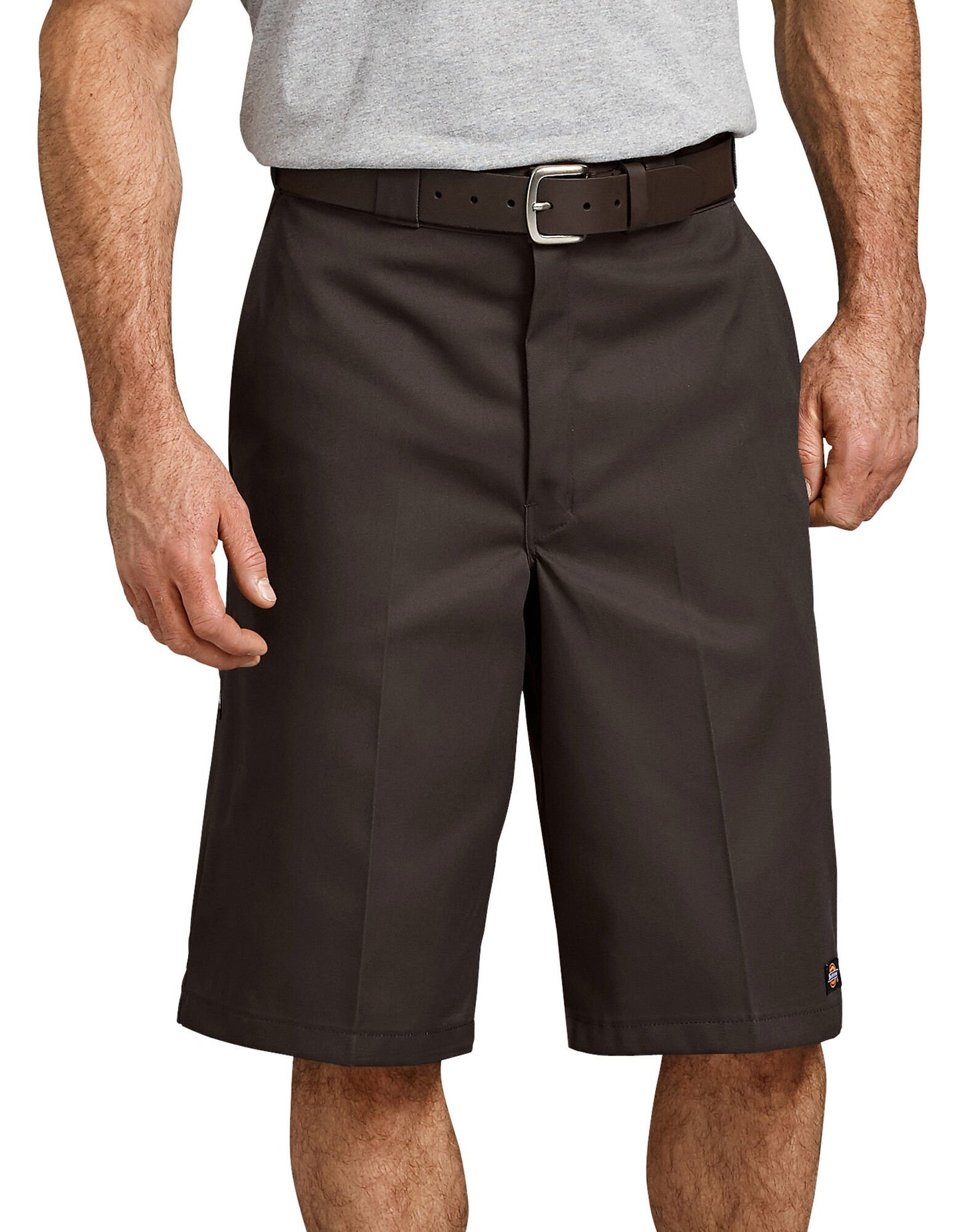 13" Loose Fit Multi-Use Pocket Work Shorts, Dark Brown