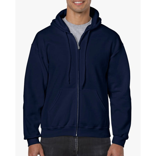 Men's Solid Color Full Zip Hooded Sweatshirt
