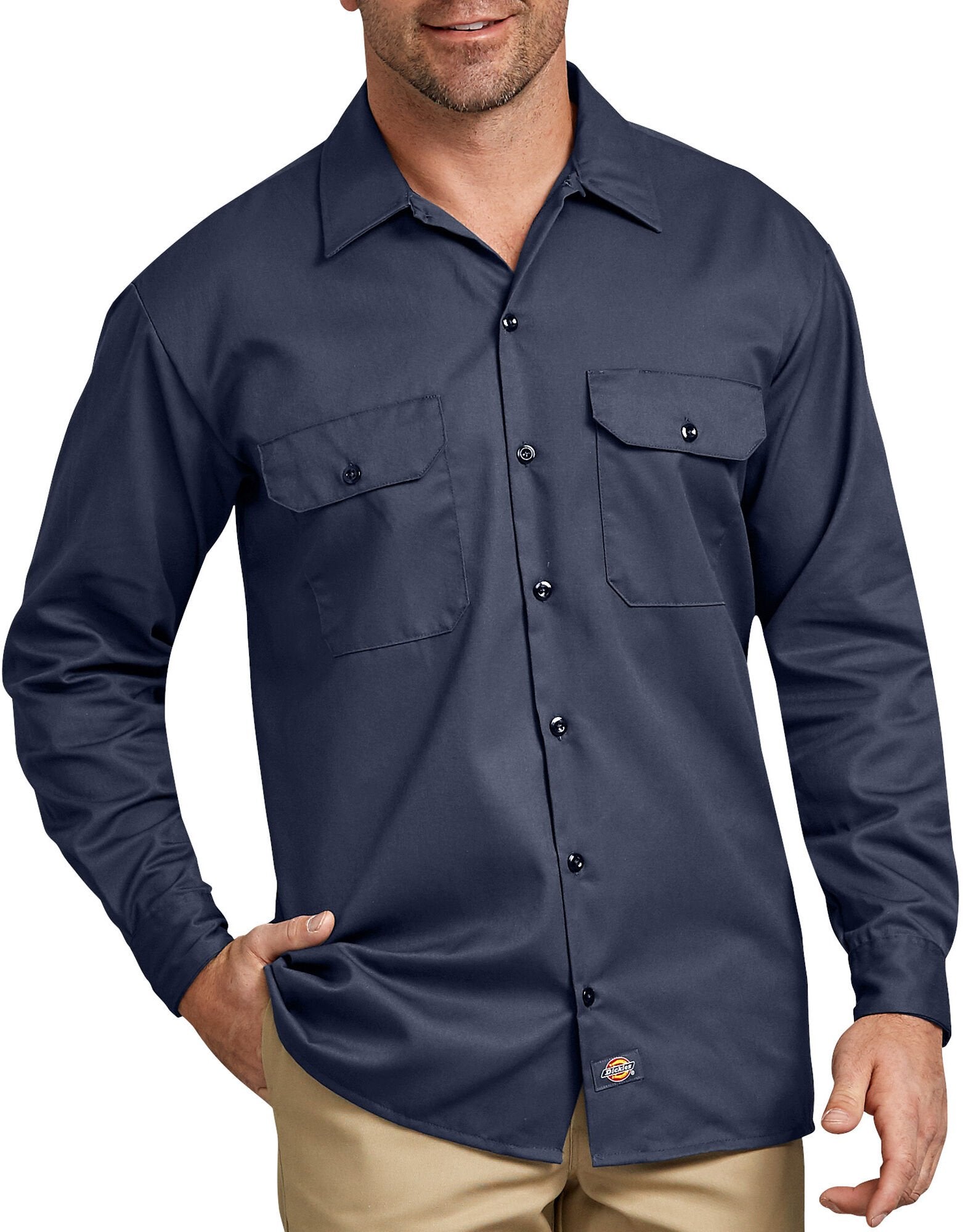 Navy Blue Work Shirt Long Sleeve