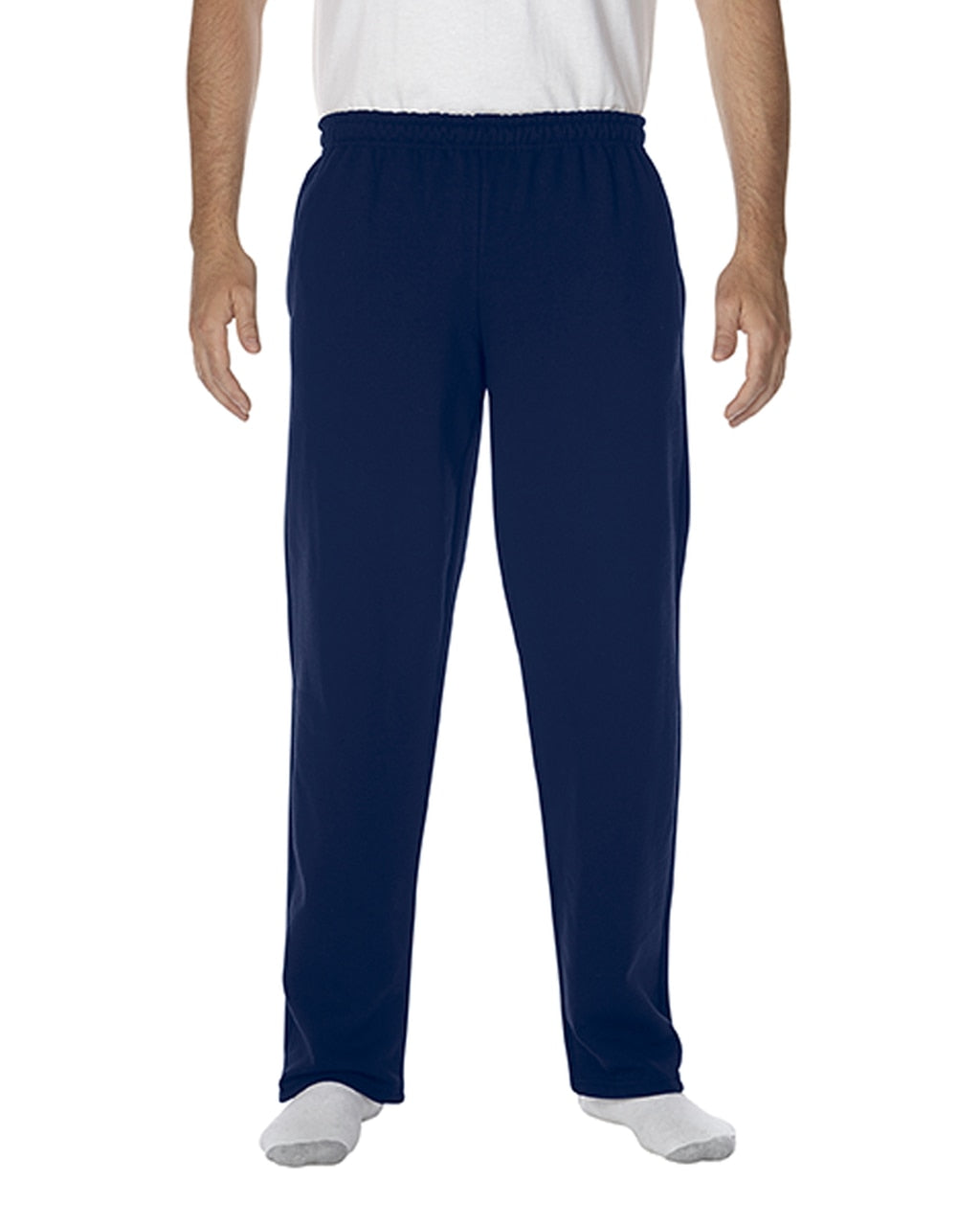 Men's Solid Color Open Bottom Pocketed Sweatpants