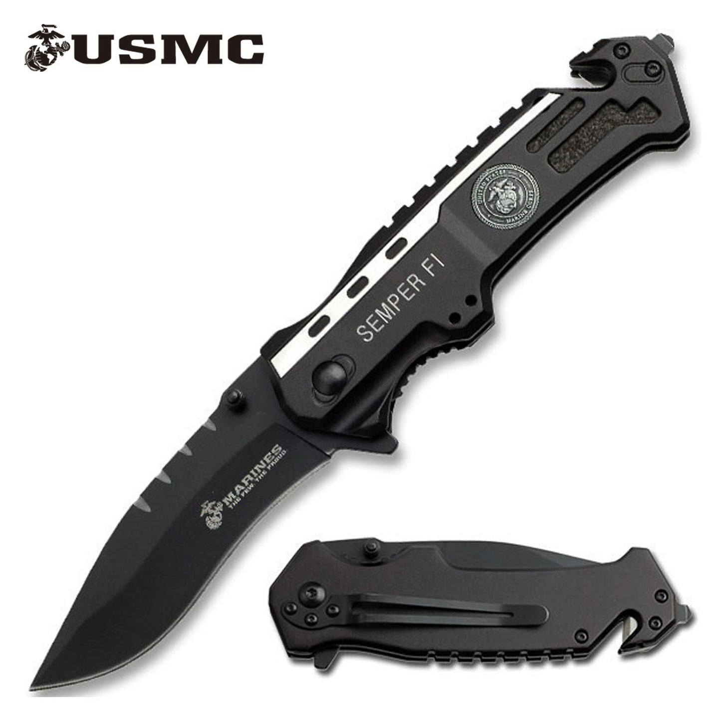 'Leatherneck' U.S. Marines Spring Assist Knife