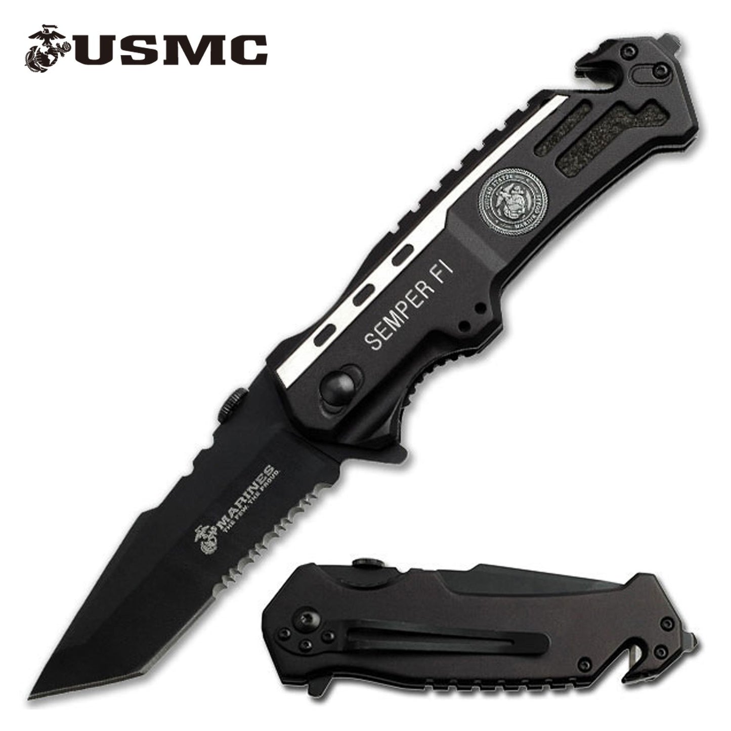 'Leatherneck' U.S. Marines Spring Assist Knife