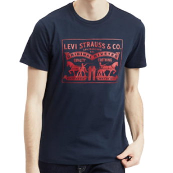'Levi Stauss & Co' 2-Horse Graphic Tee