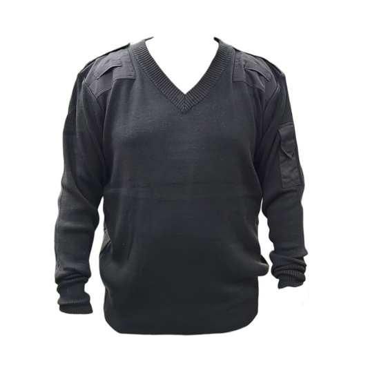 U.K. Prison Guard Style V-Neck Sweater