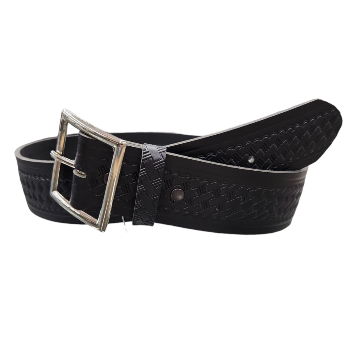 1 3/4" Basketweave Leather Belt