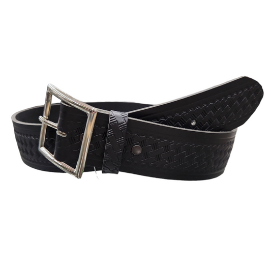 1 3/4" Basketweave Leather Belt