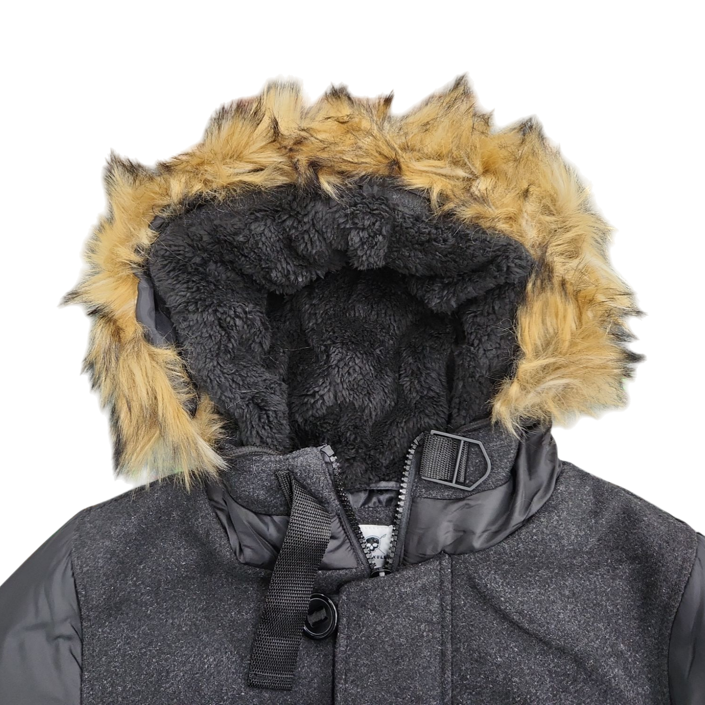 'Herren Anorak' Hooded Jacket with Faux Fur