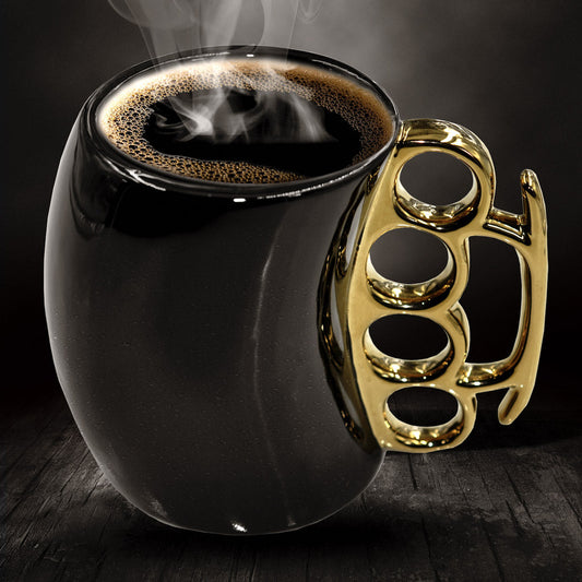 Brass Knuckles Handle Coffee Mug