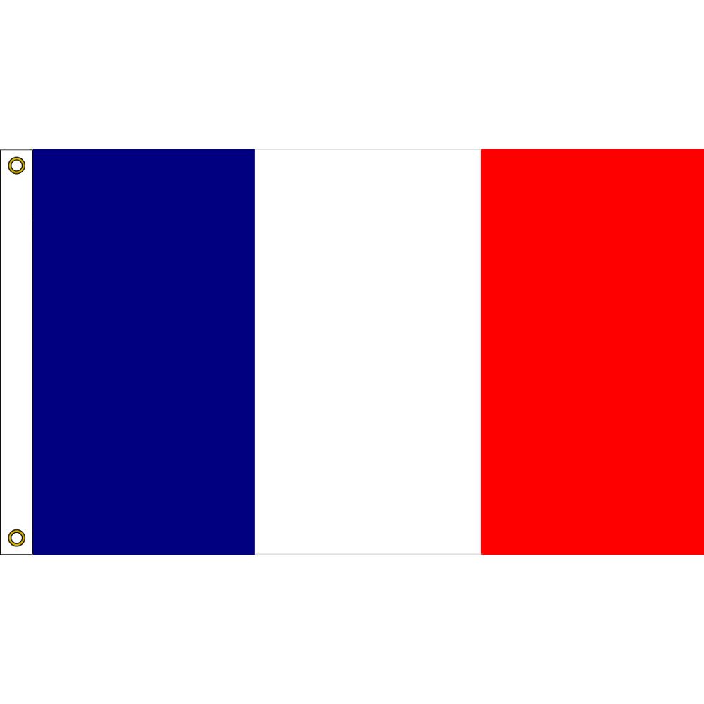France Flag, 3 x 5'