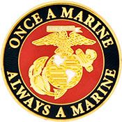 'Once a Marine, Always a Marine' USMC Logo Pin