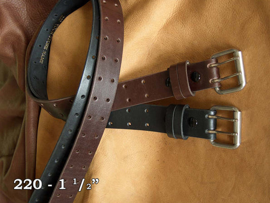 Casual Belt #220, 1 1/2", Plain with 2-Prong Buckle