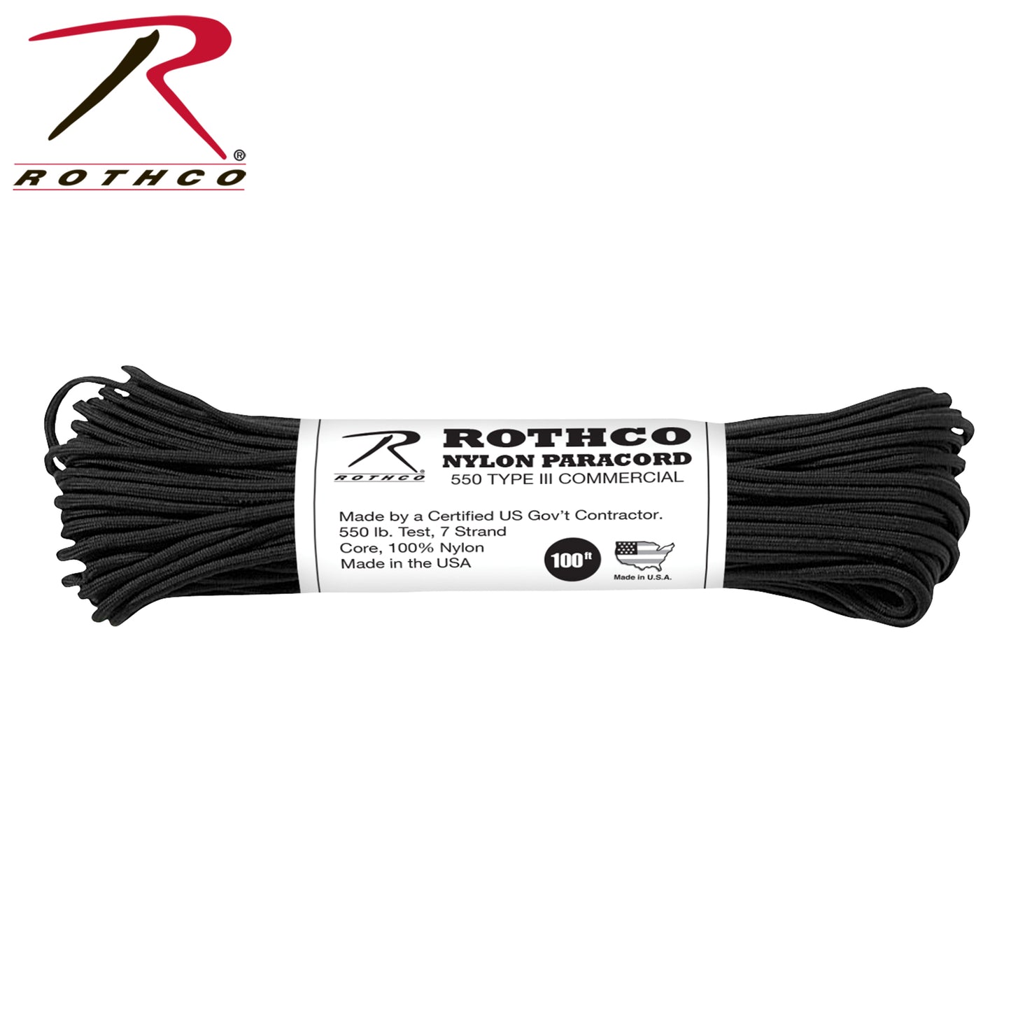 Nylon Paracord Type III 550 lb, Solid Color