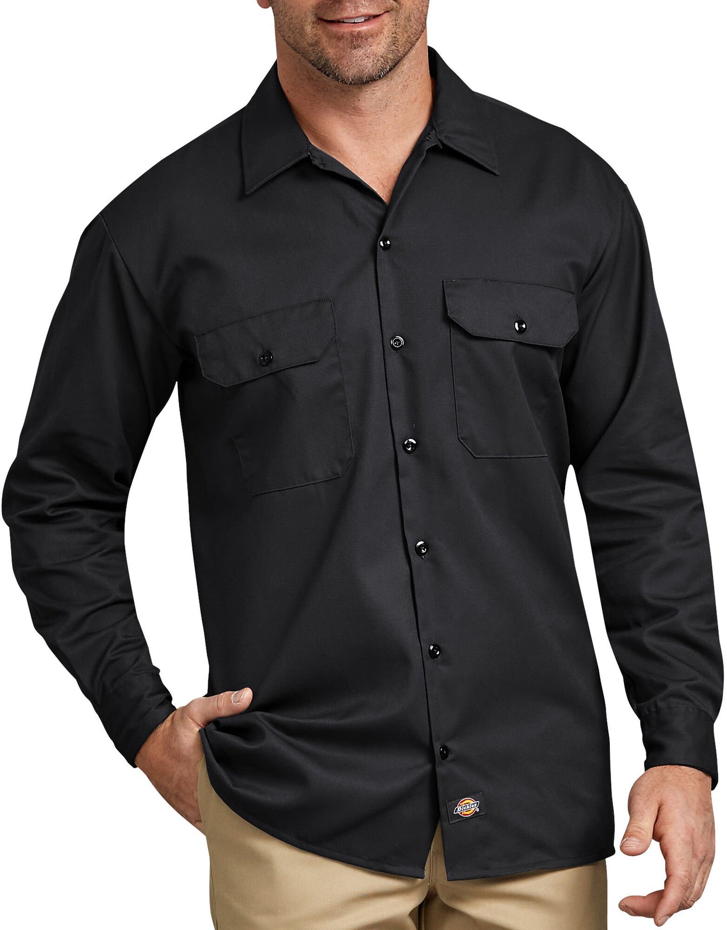 Long Sleeve Work Shirt, Black