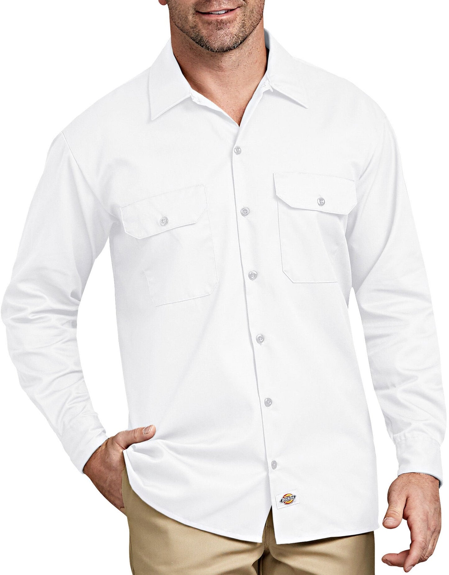Long Sleeve Work Shirt, White