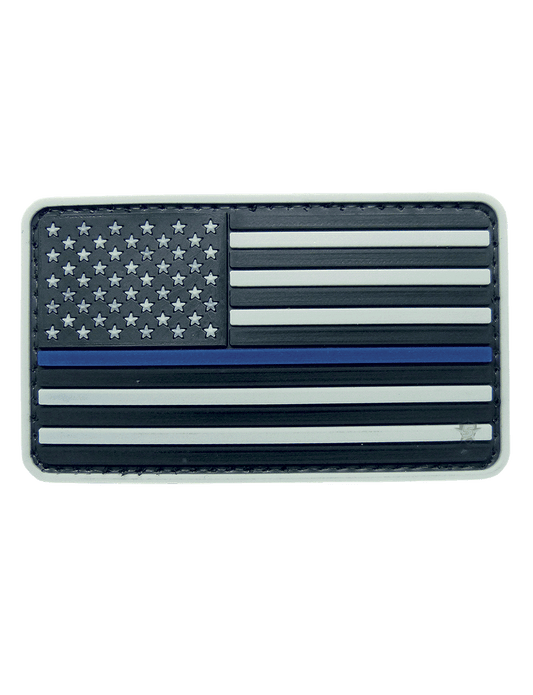 'Thin Blue Line' PVC U.S. Flag Patch