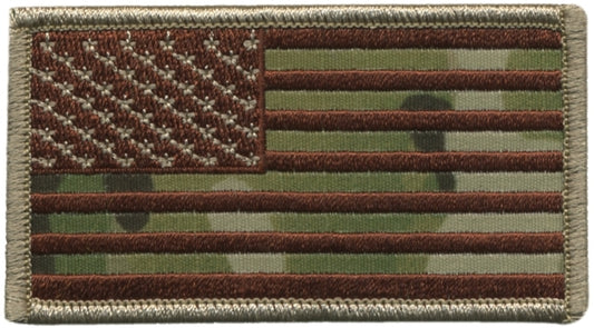 U.S. Flag Patch, OCP Camo, with Hook Velcro