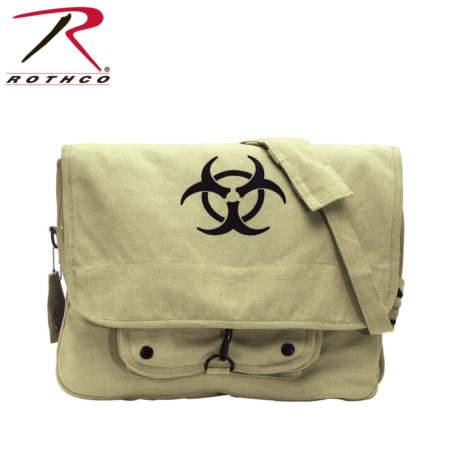 Vintage Style Bio-Hazard Logo Shoulder Bag