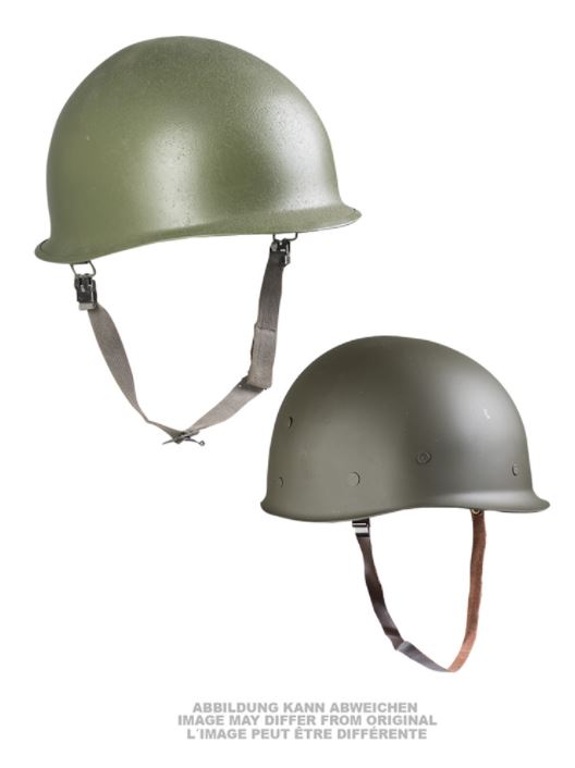 U.S. Repro O.D. M1 Steel Helmet with Liner & Woodland Cover