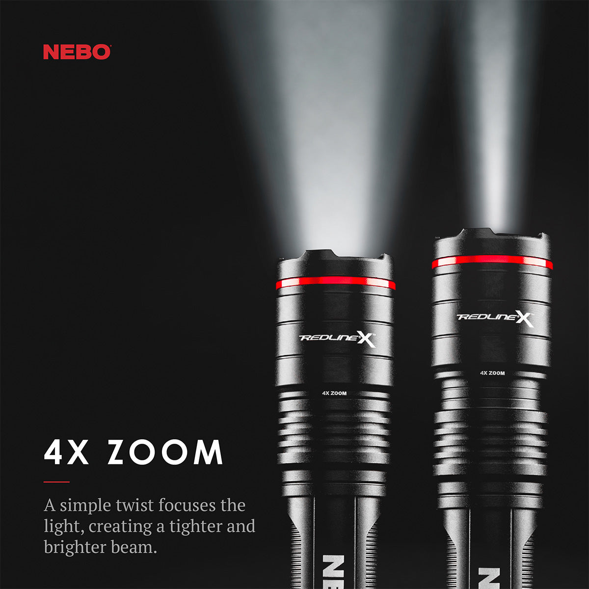 Redline X, 1,800 Lumen Rechargeable Flashlight