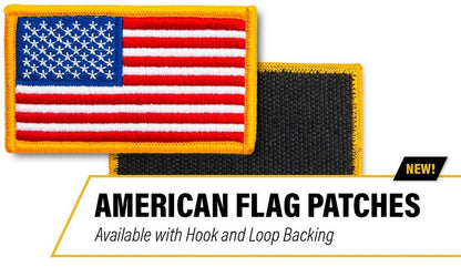 U.S. Flag Patch with Hook Backing