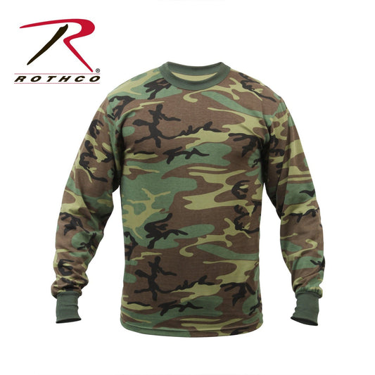 Brown, dark green, and light green camoflage long sleeve t-shirt from Rothco.