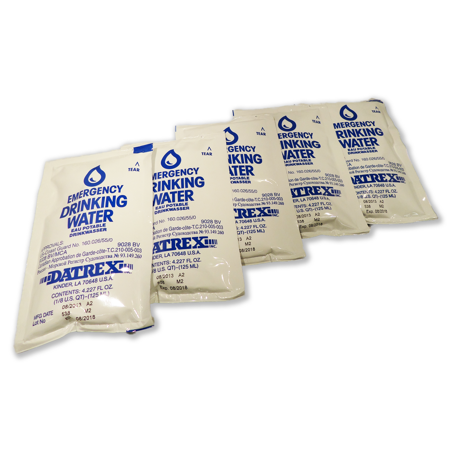 Emergency Drinking Water, 125mL Bags