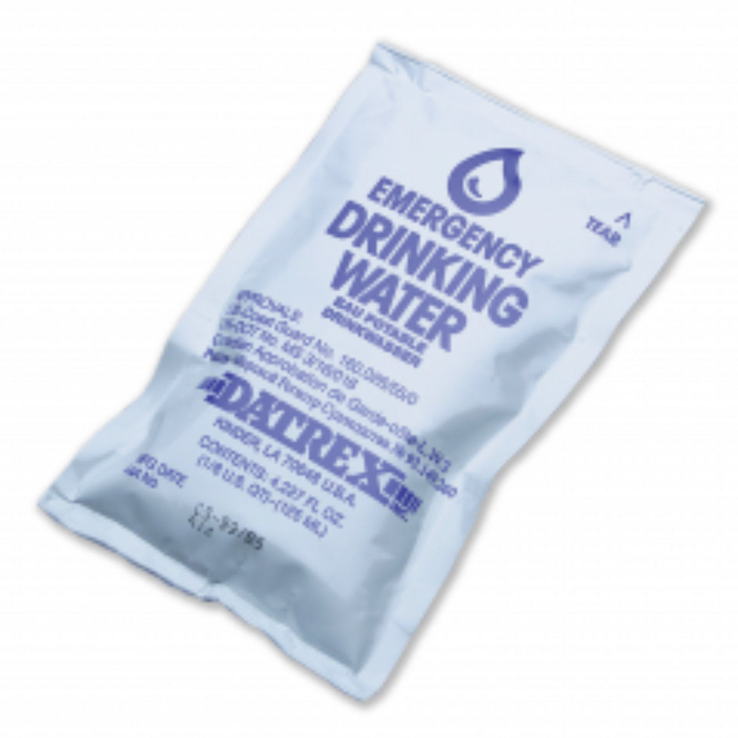 Emergency Drinking Water, 125mL Bags