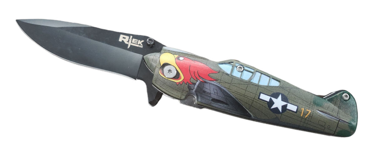 Fighter Plane Spring Assist Knife