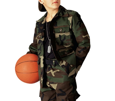 Kids Military Camo BDU Shirt