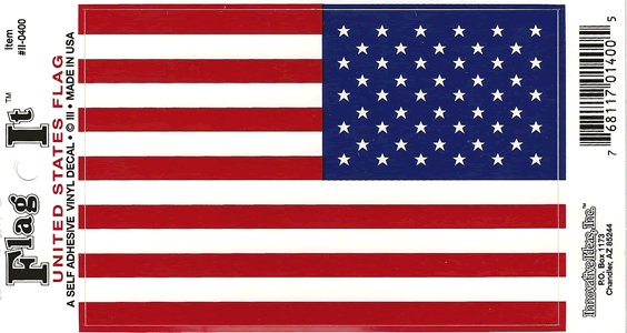 Reversed U.S. Flag Decal
