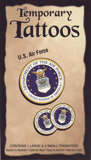 U.S. Air Force Logo Temporary Tattoo Set