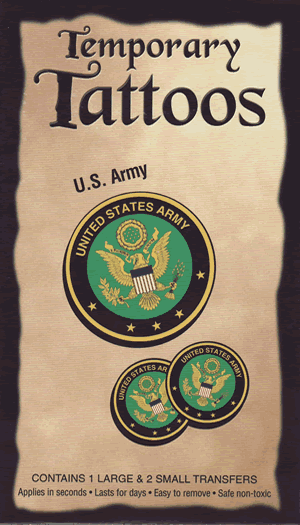 U.S. Army Logo Temporary Tattoo Set