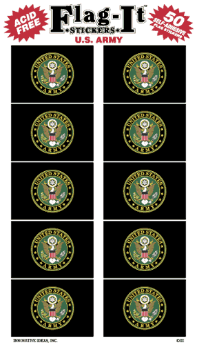 U.S. Army Flag Sticker Set, 50-piece