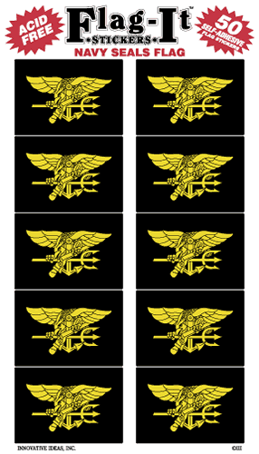 U.S. Navy Seals Trident Sticker Set, 50 piece