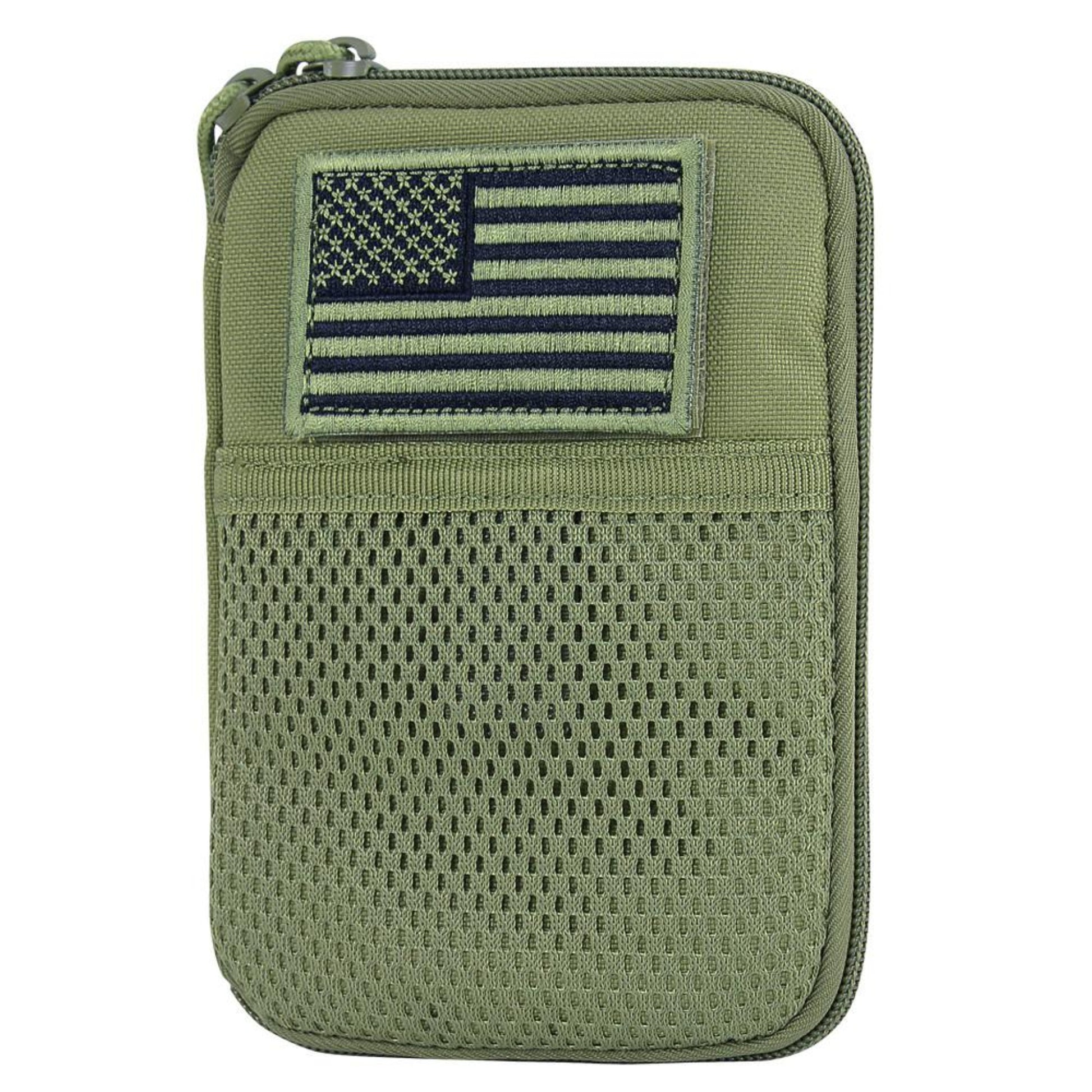 Green Pocket Pouch with USA flag patch.