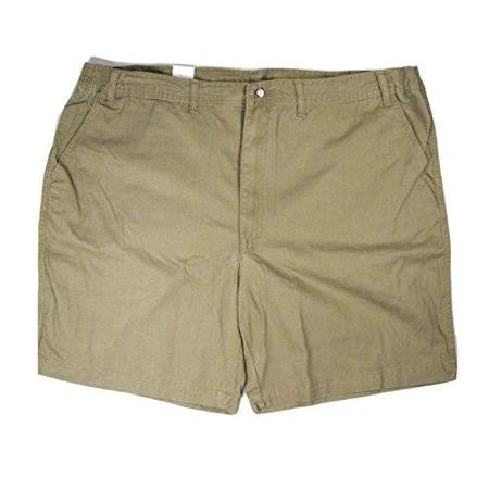9" Flat Front Twill Shorts