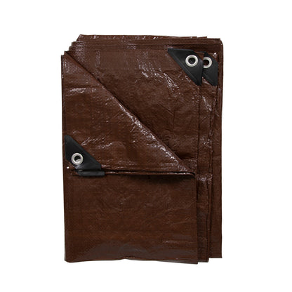 Light-Duty Rip-Stop Tarp, 12 x 16', Brown