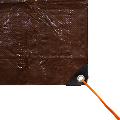 Light-Duty Rip-Stop Tarp, 12 x 16', Brown